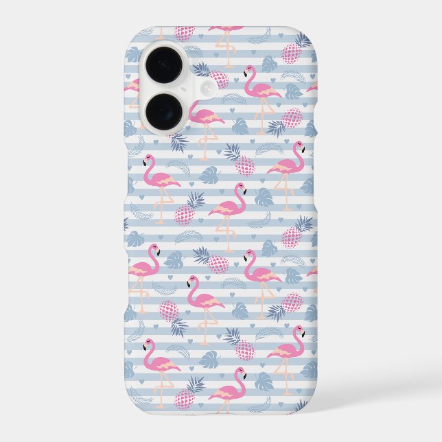 Flamingo iPhone/iPad Case - Pink & Blue (Back)