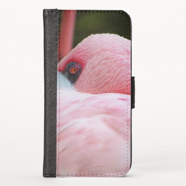 Flamingo  iPhone wallet case (Front)