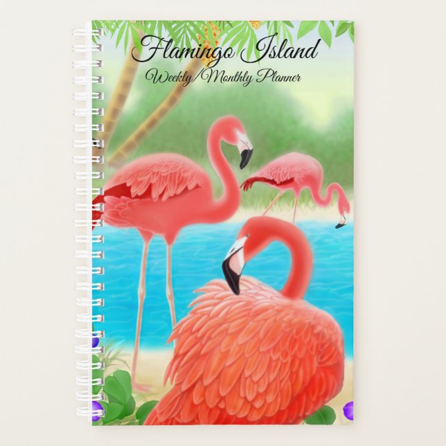 Flamingo Island Weekly Monthly Planner (Front)