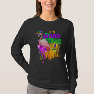 Flamingo Its Mardi Gras Yall Carnival Jester Hat W T-Shirt