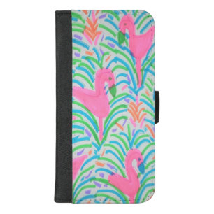 Flamingo Jungle Party iPhone Wallet Case