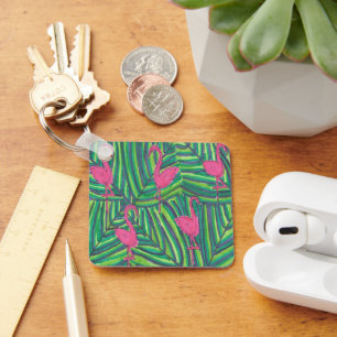Flamingo Jungle Vibe Keychain