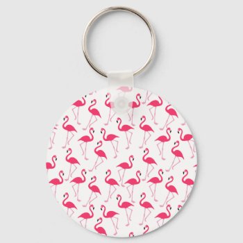 Flamingo Keychain by alise_art at Zazzle