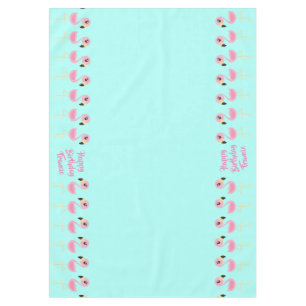 Flamingo Kids Birthday Tropical Tablecloth
