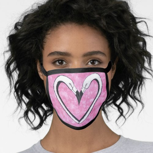 Flamingo Kiss Heart love gifts Face Mask