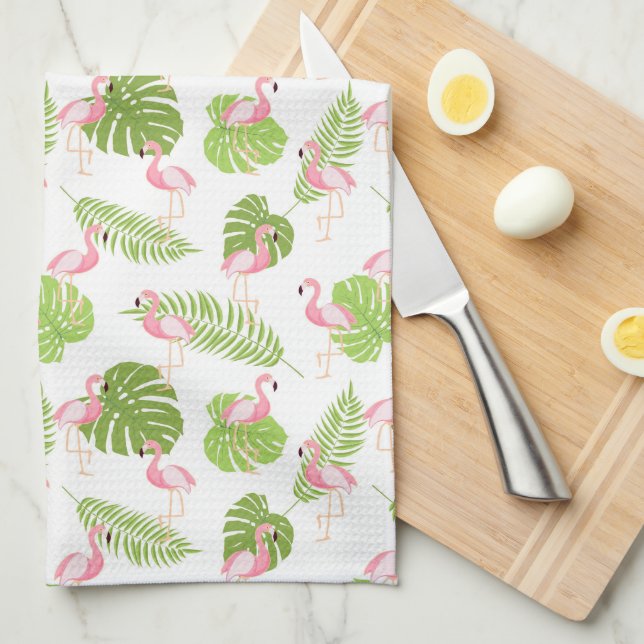 Flamingo Kitchen Towels (Quarter Fold)