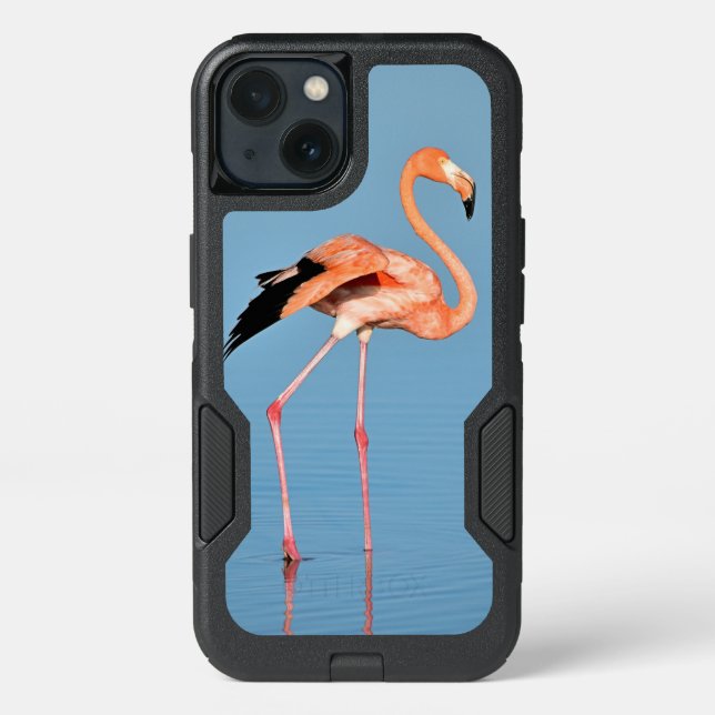 Flamingo Lake Walk | Birds Otterbox iPhone Case (Back)