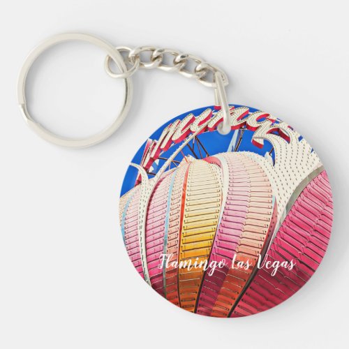 Flamingo Las Vegas sign Keychain