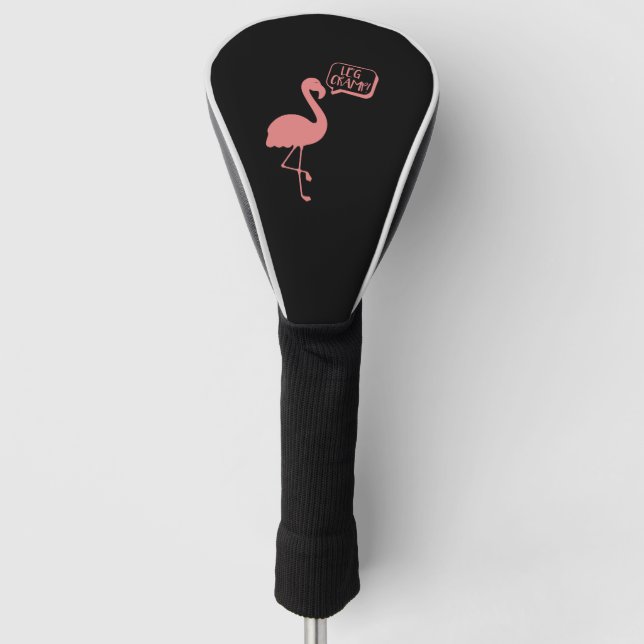 Flamingo Leg's Cramp Golf Head Cover (Front)