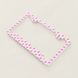 AUCCMORLY Pink Flamingo License Plate Frames – 2-Pack Stainless Steel Car Plate Holder For Women & Men