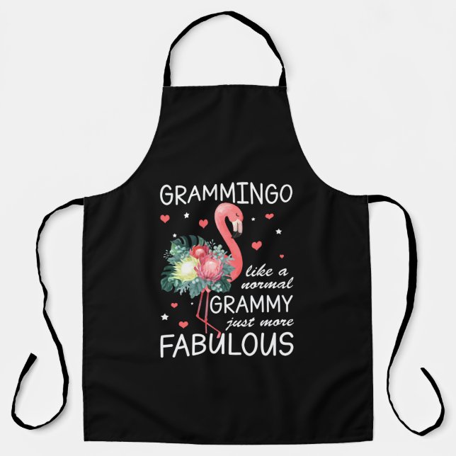 Flamingo Like A Normal Grammy Just More Fabulous Apron (Front)