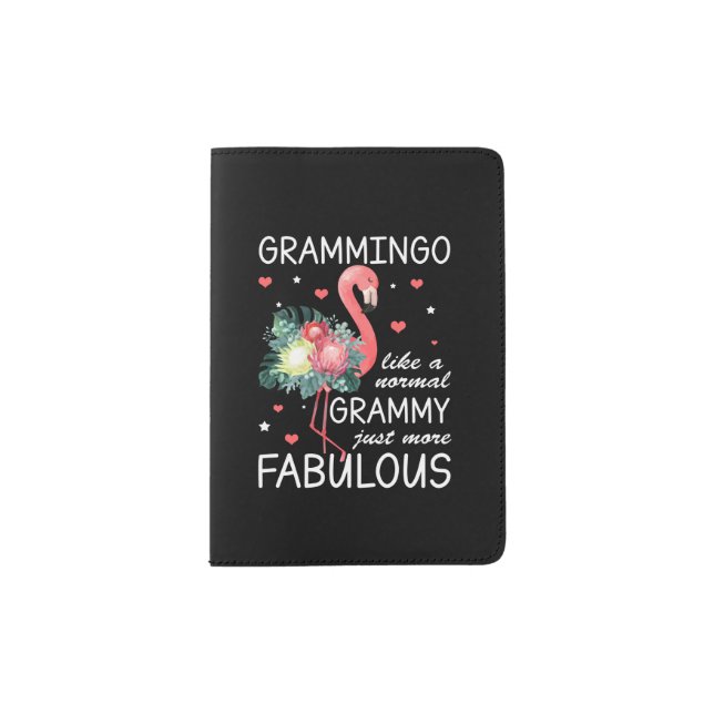 Flamingo Like A Normal Grammy Just More Fabulous Passport Holder (Front)