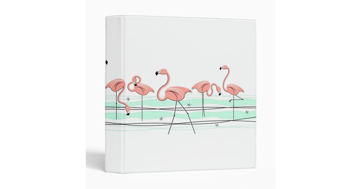 Flamingo Line ring binder | Zazzle