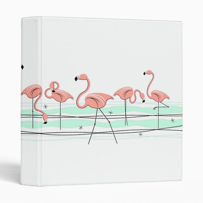 Flamingo Line ring binder | Zazzle.com