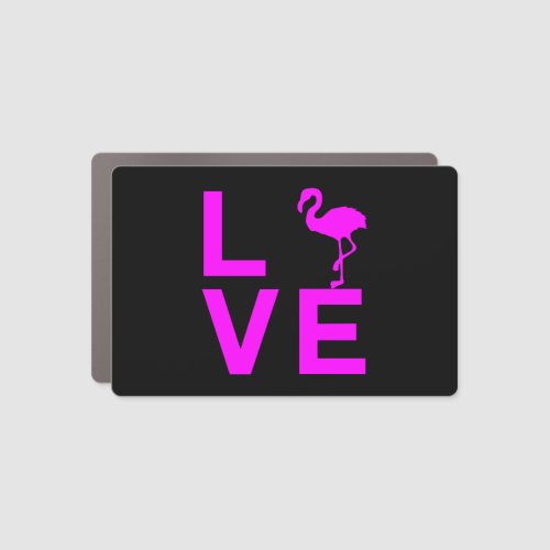 Flamingo Love Car Magnet