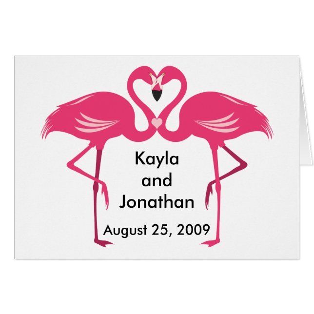Flamingo Love - Customize Cards (Front Horizontal)