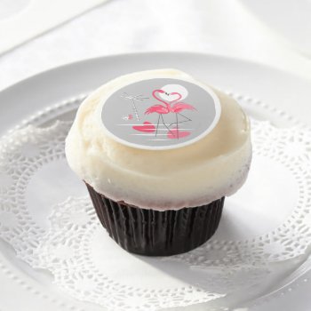 Flamingo Love Frosting Round by QuirkyChic at Zazzle