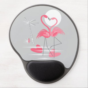 Flamingo Love gel mousepad
