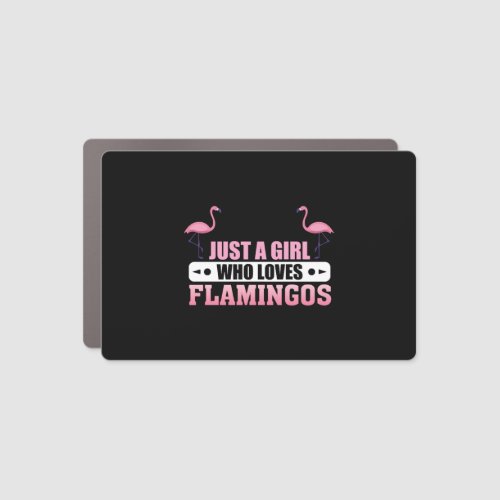 Flamingo love girl woman gift car magnet
