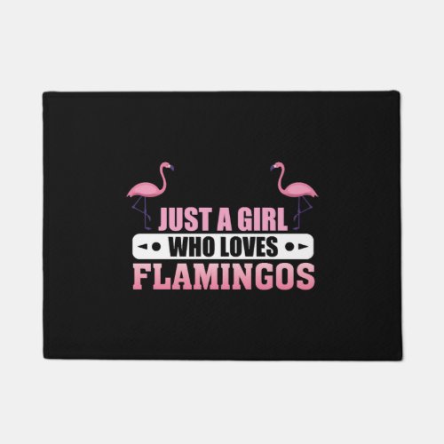 Flamingo love girl woman gift doormat