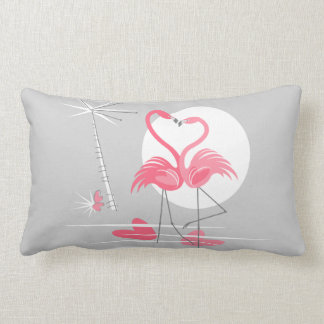 Flamingo Love hot pink back lumbar pillow