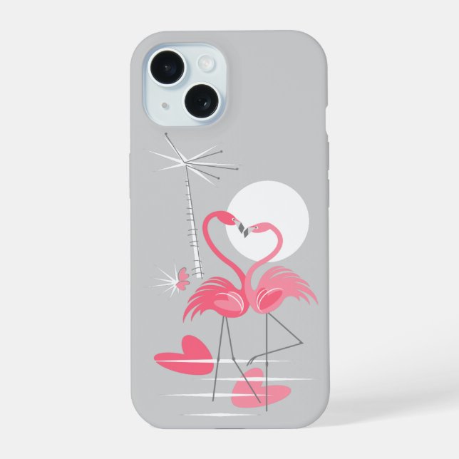Flamingo Love iPhone case (Back)