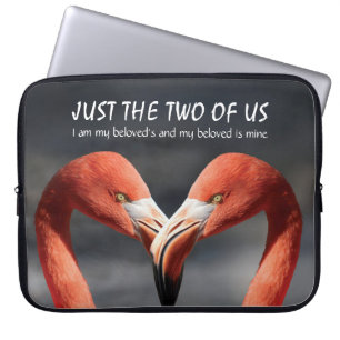 Flamingo   Love   JUST THE TWO OF US   Christian Laptop Sleeve