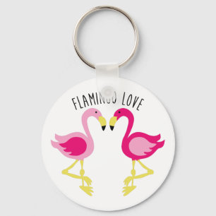 Flamingo Love Keychain