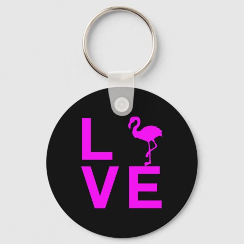 Flamingo Love Keychain