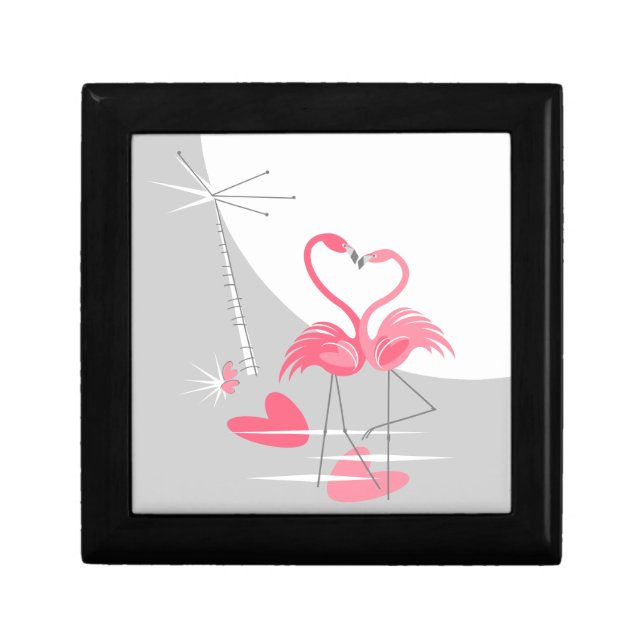 Flamingo Love Large Moon gift box black (Front)