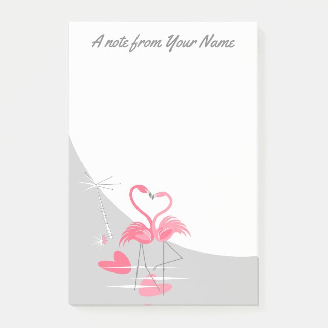 Flamingo Love Large Moon notes vertical (Front)