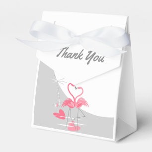 Flamingo Love Large Moon Thank You favor box tent