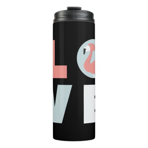 flamingo love letter bird cool gift idea thermal tumbler