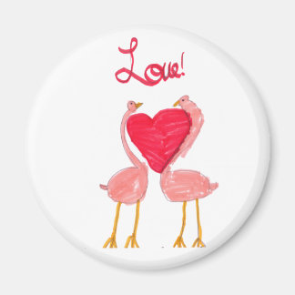 Flamingo Love Magnet