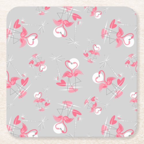 Flamingo Love Multi coaster square