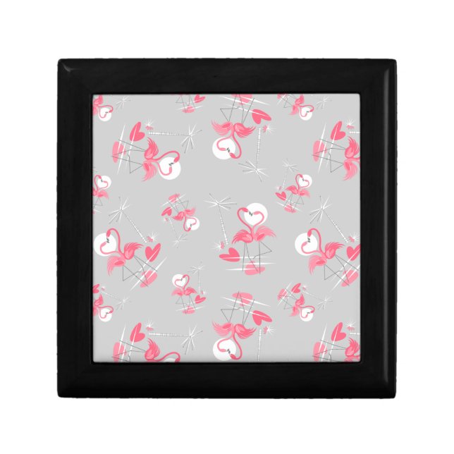 Flamingo Love Multi gift box black (Front)