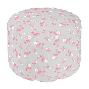 Flamingo Love Multi pouf round