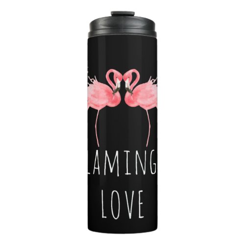 Flamingo Love pink Baby Gift Thermal Tumbler