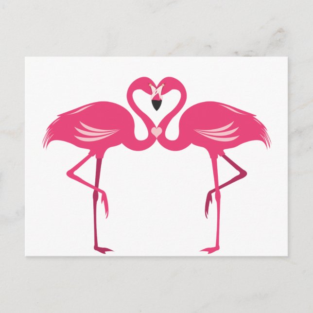 Flamingo Love Postcard (Front)