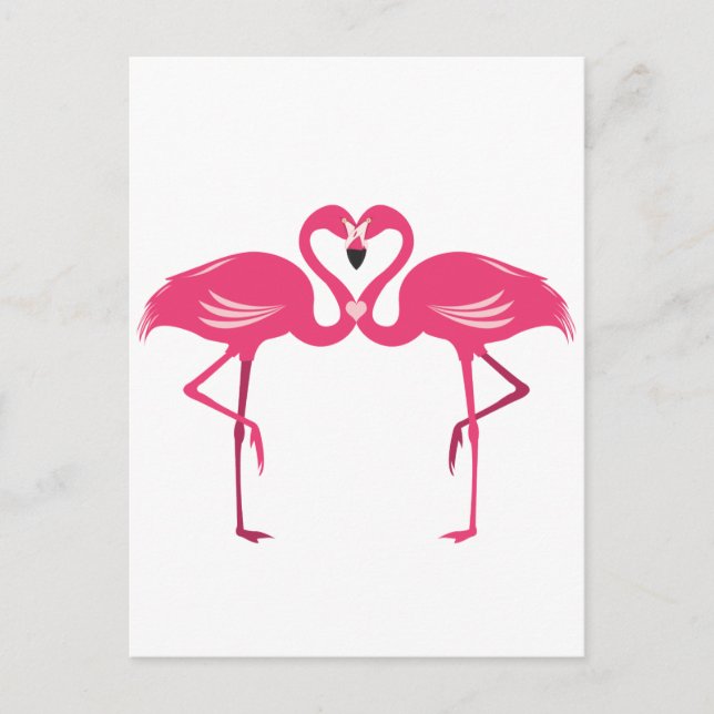 Flamingo Love Postcard (Front)