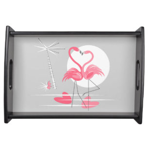 Flamingo Love serving tray