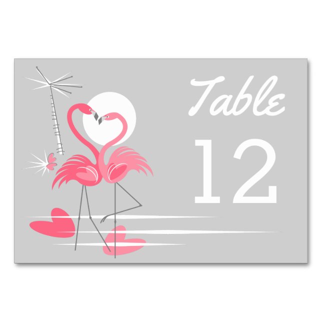 Flamingo Love Side table card landscape (Front)