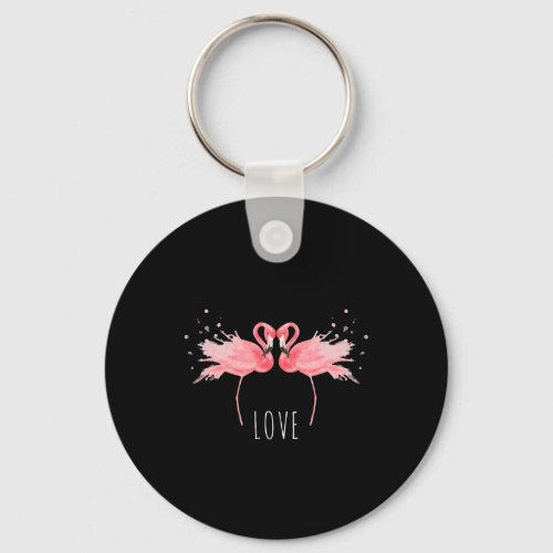 Flamingo Love Sweet Pink Gift Idea   Keychain