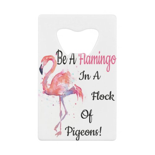flamingo love  t _shirt credit card bottle opener