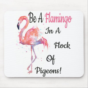 flamingo love t -shirt mouse pad