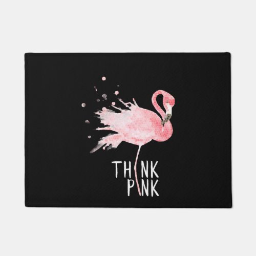 Flamingo Love Think_Pink Gift Doormat