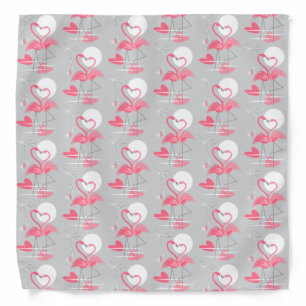Flamingo Love Tiled bandana