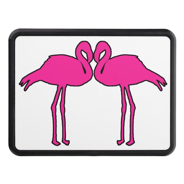 Flamingo Love Trailer Hitch Cover (Front)