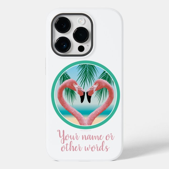 Flamingo Love (Tropical Valentine) Case-Mate iPhon Case-Mate iPhone Case (Back)