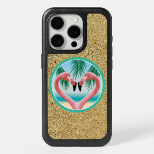 Flamingo Love (Tropical Valentine) OtterBox iPhone 15 Pro Case